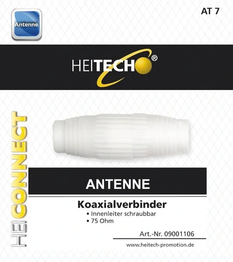 "Coaxial connector, screwable inner conductor, 75 Ohm image"