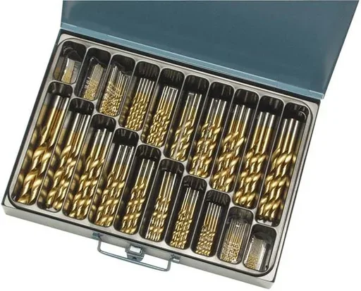 "Titanium HSS twist drill assortment 170 pieces image"