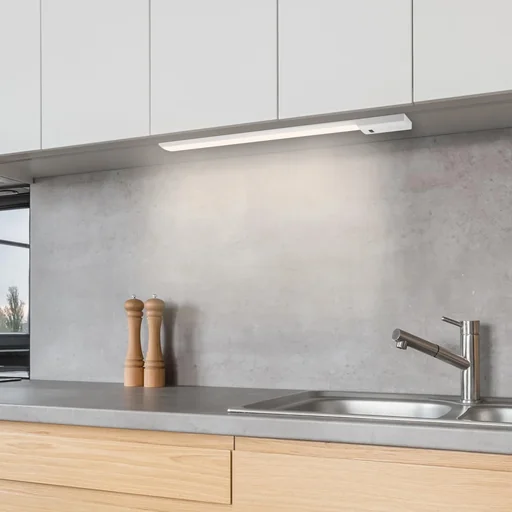 "LED under-cabinet light with IR sensor, color change and memory function image"