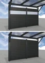 Side wall for carports, anthracite, 5.82 x 1.86 m, WPC boards dark grey