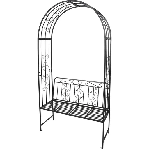 "Pro Garden Rosenbogen - Bank - 49x26,5x172cm - Schwarz image"