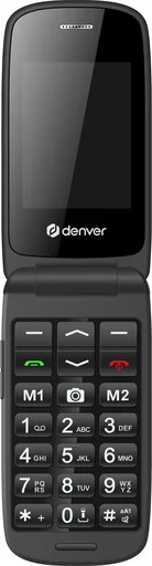 "High-quality clamshell phone with extra-large buttons and 2.4" color display image"