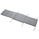 Lounger cushion - mottled grey - 186x42x5 cm