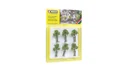 Young trees with tree supports, 6 pieces, 4 cm high