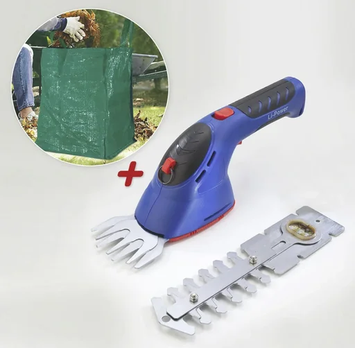 "Cordless grass and shrub shears with Li-ion battery 3.6 Volt + garden bag, 80 l image"