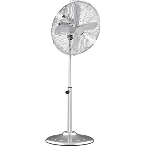 "Pedestal fan with 3 speed levels silver image"