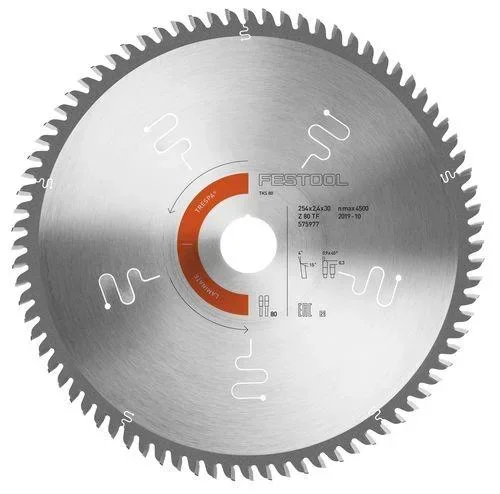 "Circular saw blade HW 254x2.4x30 TF80 L image"
